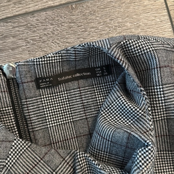 Zara check plaid grey dress size small - Picture 3 of 3